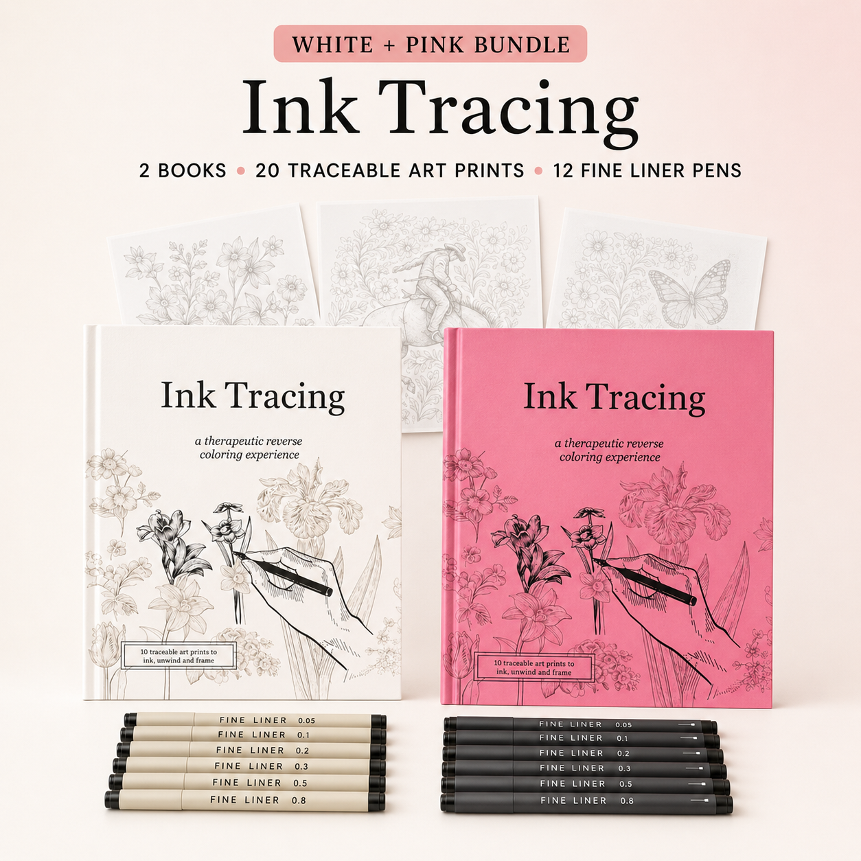 Beginner-FriendlyđInk Tracing: A Therapeutic Reverse Coloring Experienceđ(Deluxe Edition)