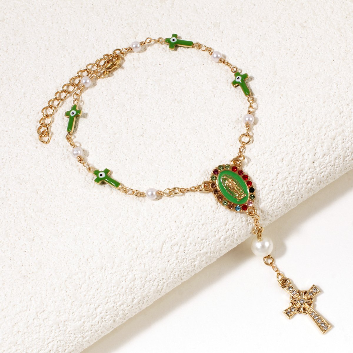 π Unique Retro Steering Wheel Rosary Pendant