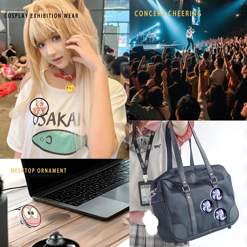 🔥Digital Badge Photo Video GIF Display Screen Pins Pixel Touchscreen Lightweight 500mAh