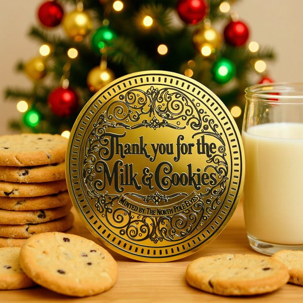 🎄🎅Santa Gold Coin ‘THANK YOU For The Milk & Cookies’!
