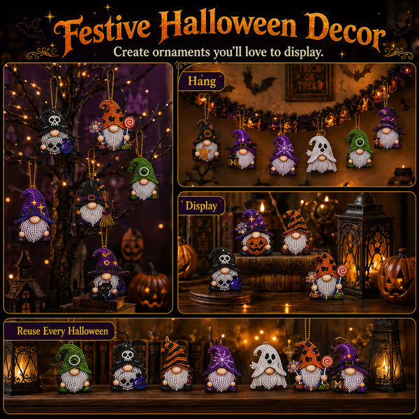 đ⨠31 Days of Gnome Surprises Halloween Diamond Painting Advent Calendar