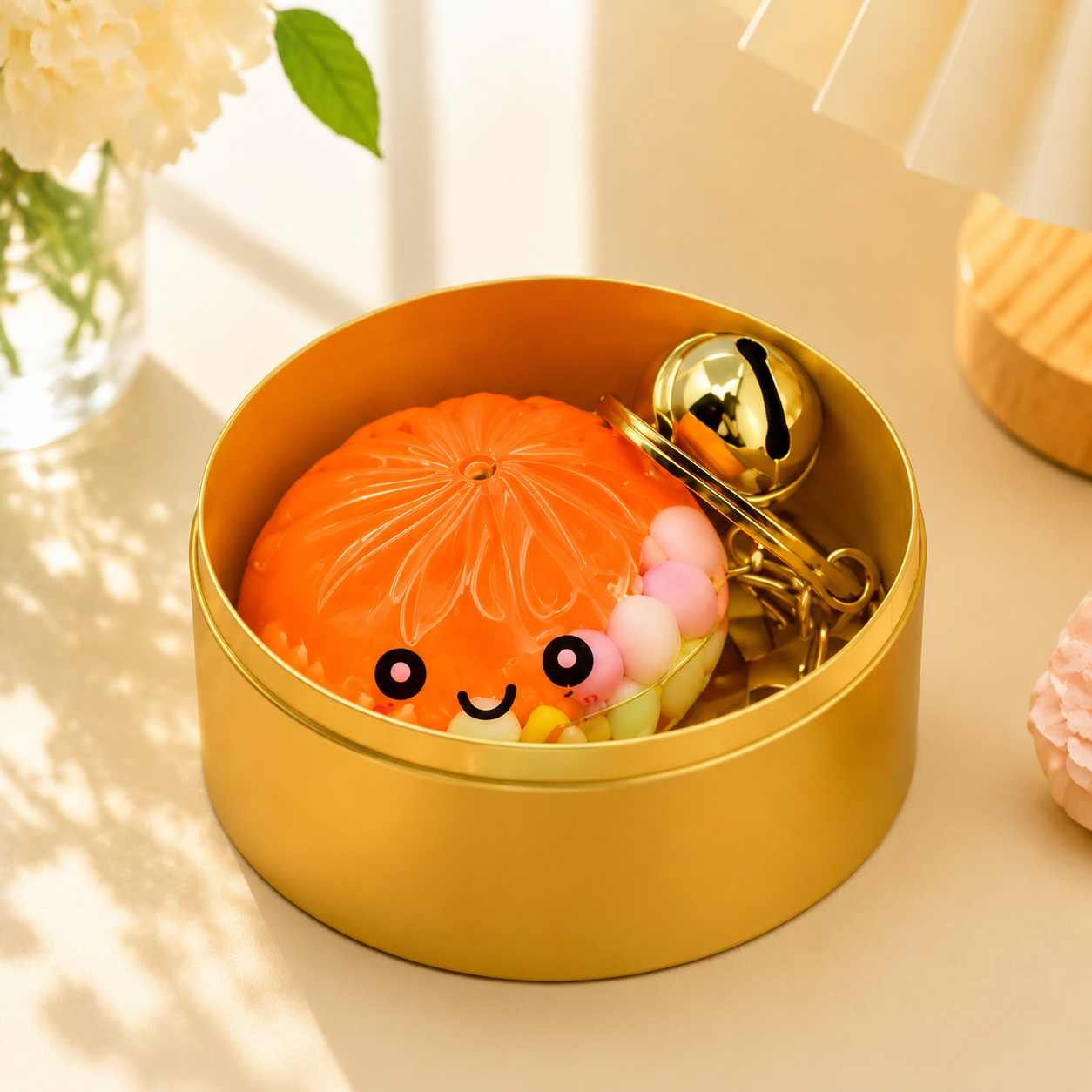 Glow In The Dark Kawaii Bao Bun Keychain