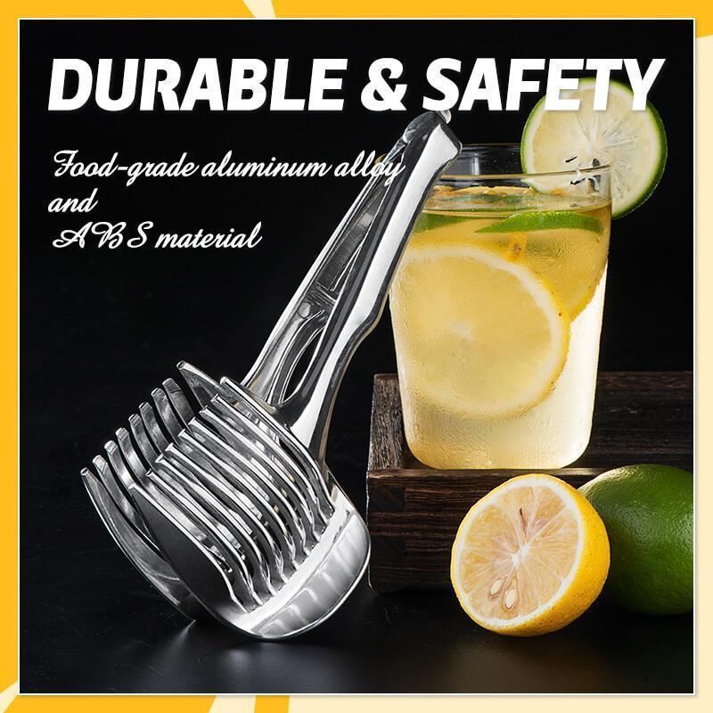 đ50% OFF NOW! Creative Kitchen Slice Cutting Tool, FoodâGrade Aluminum Alloy HandâHeld Slicer, Quick Slicing Holder for Lemon, Tomato, Onion & Soft Fruits Vegetables