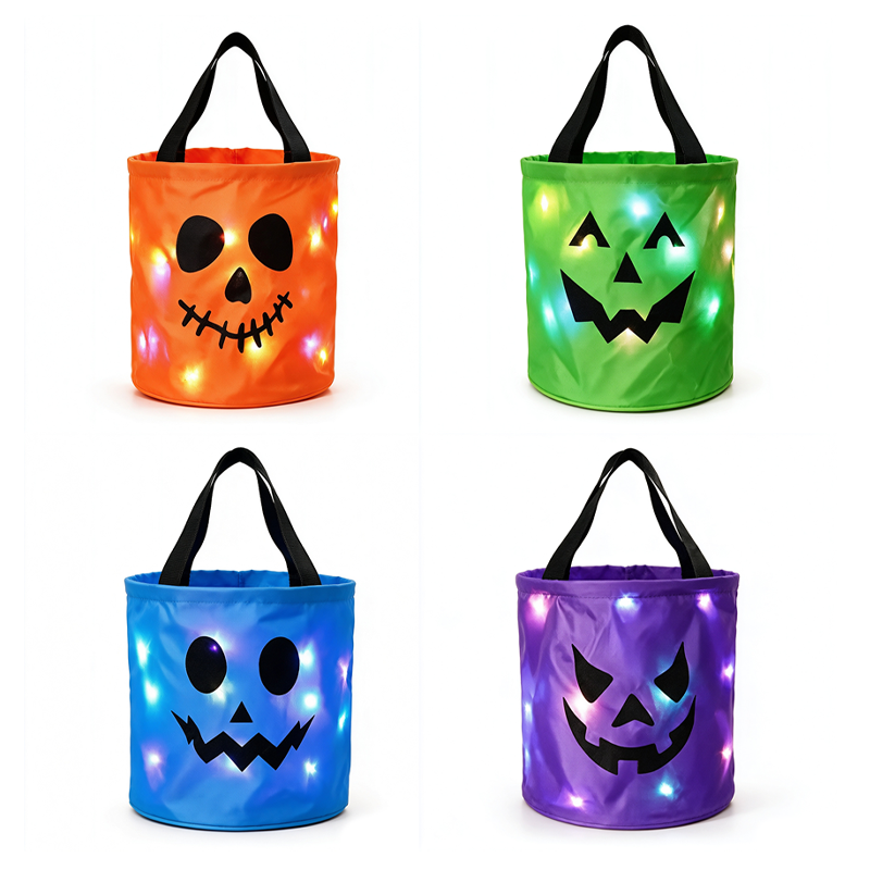 LED Light Up Halloween Candy Bucket