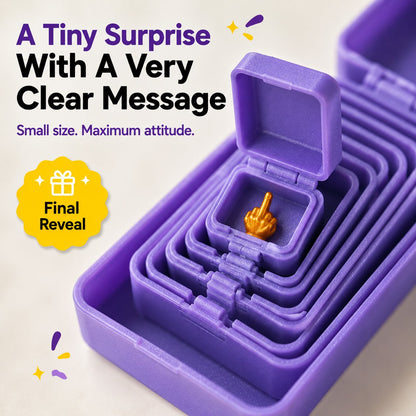 🖕Nested Middle Finger Prank Gift Box, 6-Layer Never Ending Surprise Gag Box