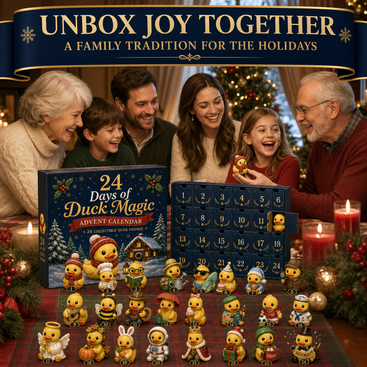🐥 24 Days of Duck Magic™ Advent Calendar – 24 Collectible Christmas Duck Surprises