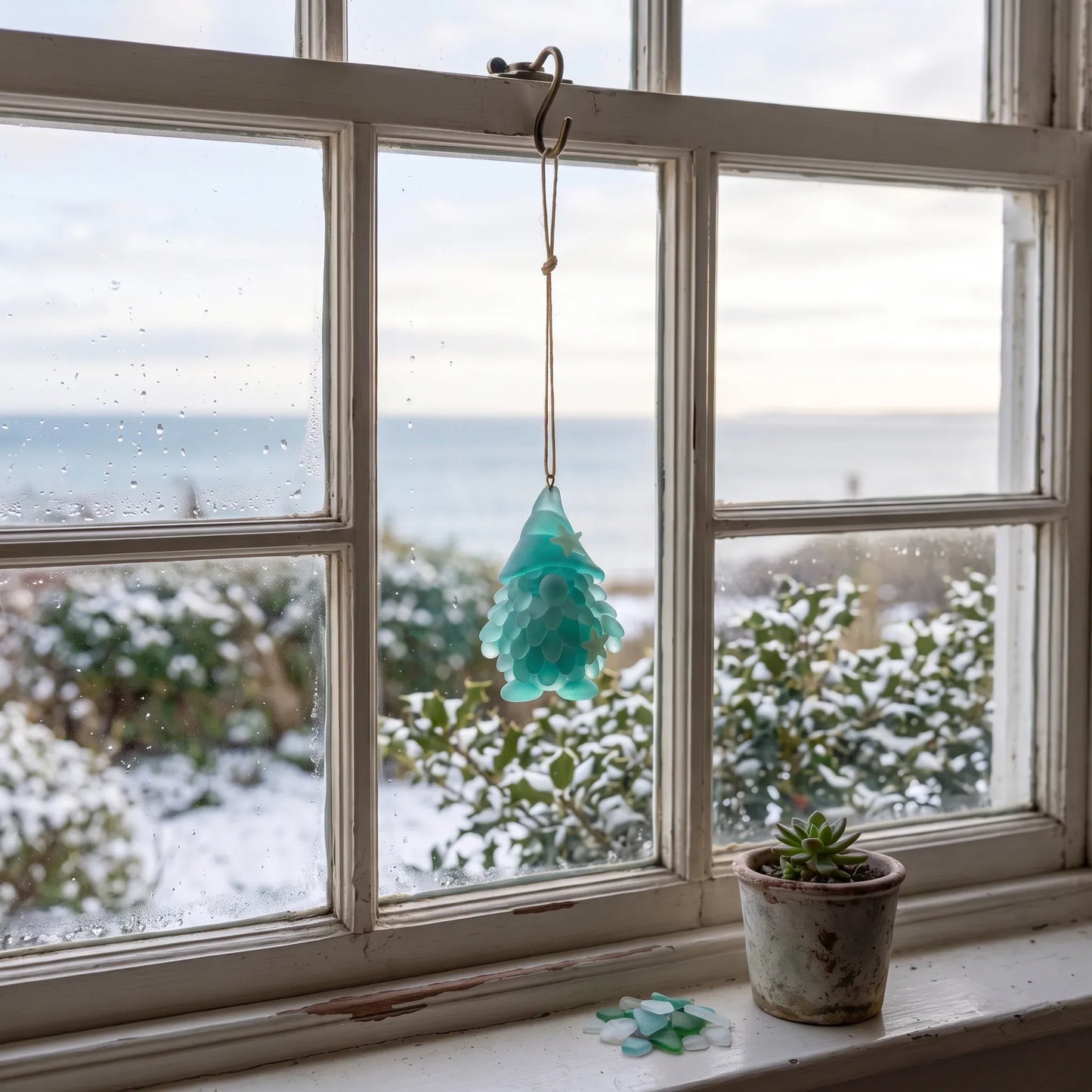 Sea Glass Gnome Advent Calendar 2026 | 24 Coastal Gnome Charms for Christmas Countdown, Tree Decor & Holiday Gifts 🎄✨
