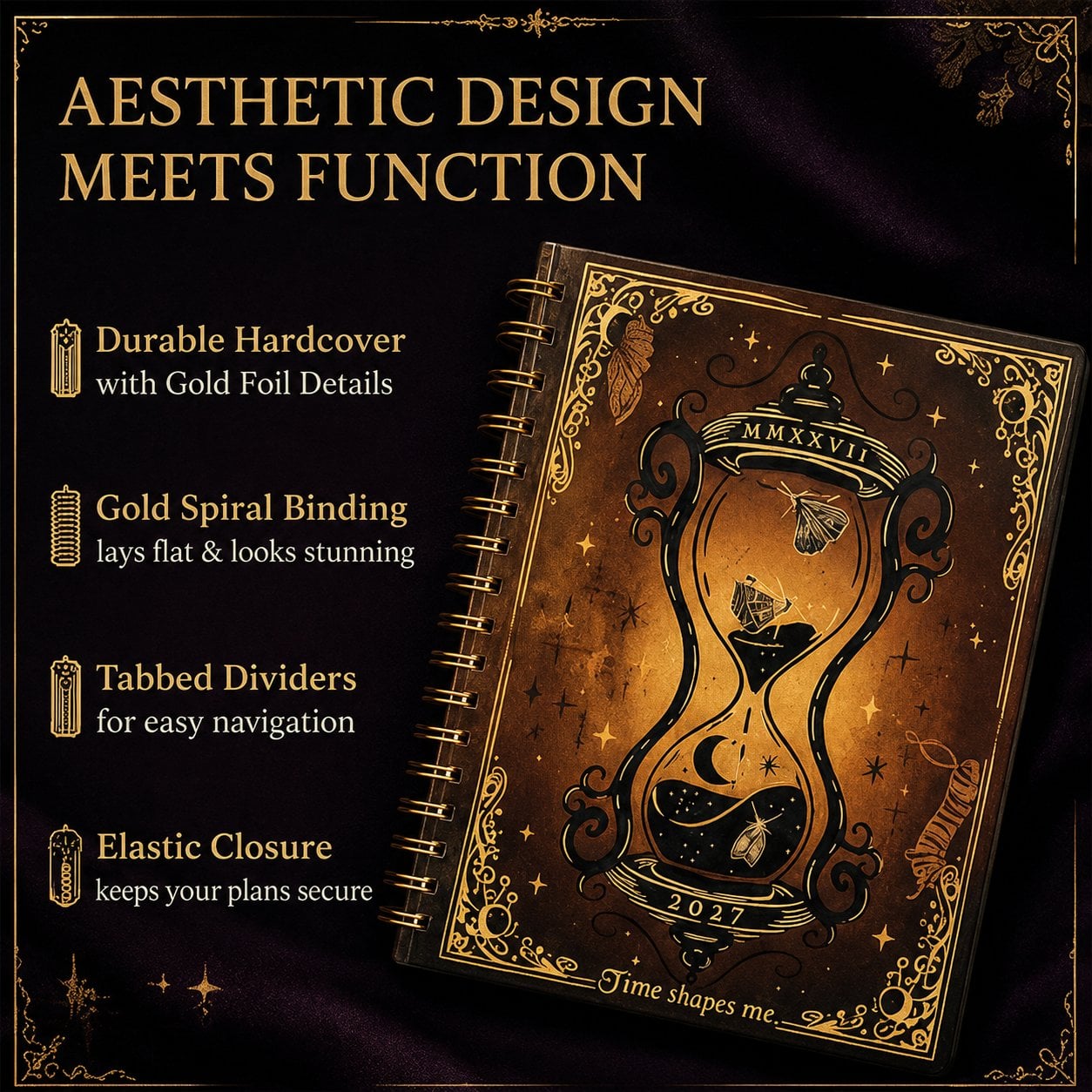 ✍️📕Waiting for the Night: The Witching Hour 2027 Weekly Planner🖤Gothic Romance & Practical Magic for the Year Ahead.