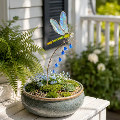 🦋Iridescent Dragonfly Garden Stake