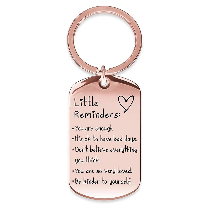 Engraved Inspirational Stainless Steel Keychain