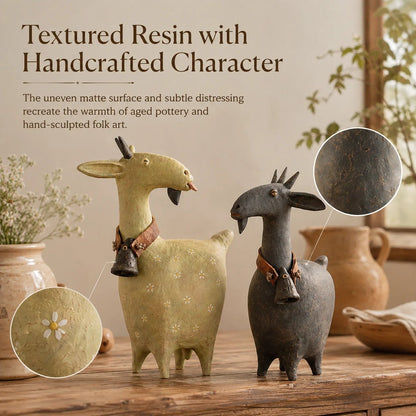 🐾Whimsical Farmhouse Goat Figurines