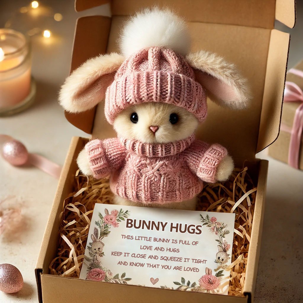 🐇Handmade Mini Bunny Hug Cute Easter Gift🎁