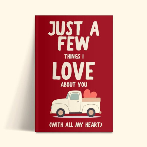 📚Just A Few Things I Love About You (With All My Heart) Fill In The Blank Gift Book❤️