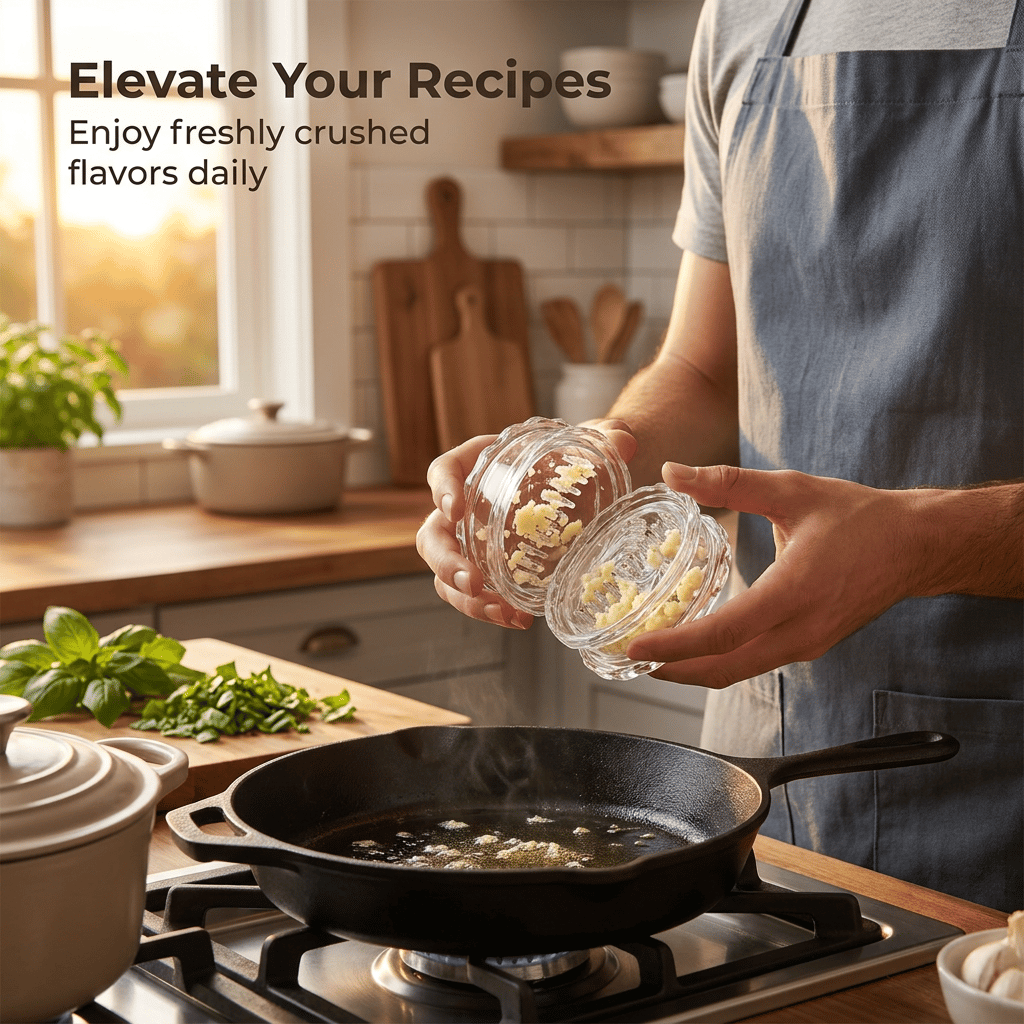 🔥🧄 Effortless Manual Garlic Twister & Mincer