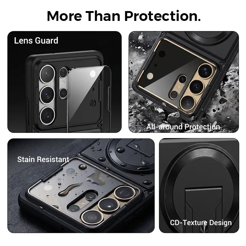 TYIIPLUS™ Magnetic Kickstand Phone Case forS Series – Shockproof Slim Case with Camera Lens Protection & Hidden Stand