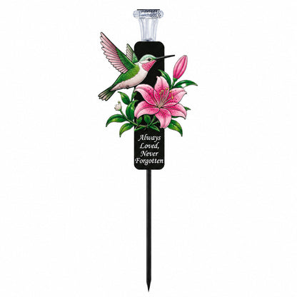 🎖️Solar Cardinal Memorial Stakes for Graves - Metal Cemetery Decorations with LED Light