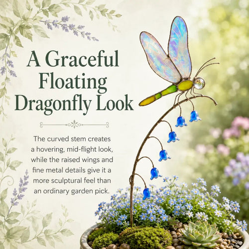 🦋Iridescent Dragonfly Garden Stake