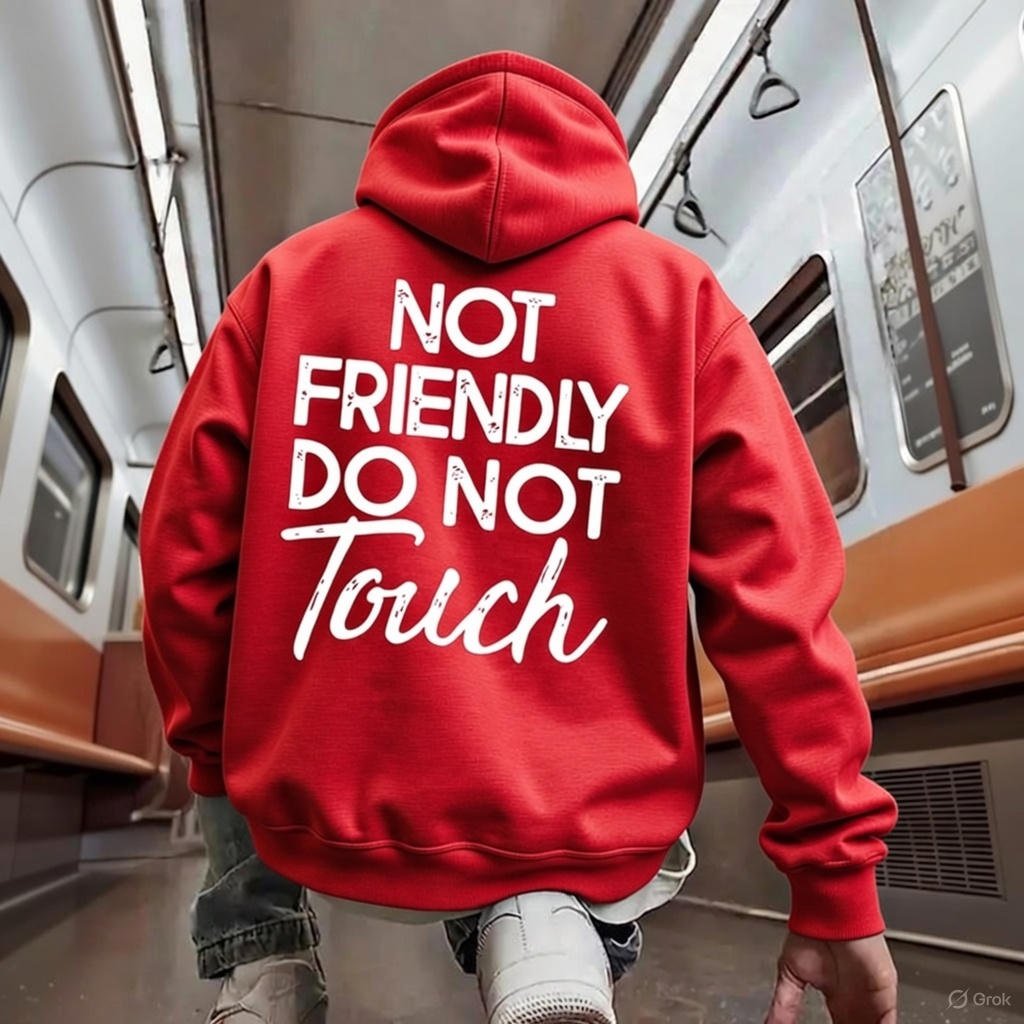 🖤Not Friendly Do Not Touch Print Hoodies