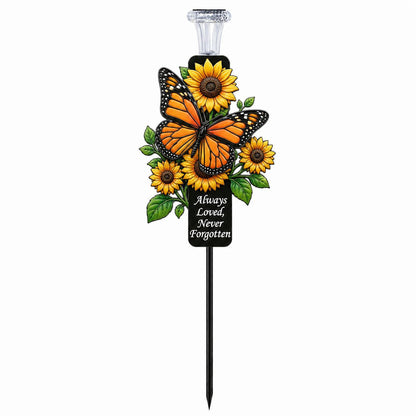 🎖️Solar Cardinal Memorial Stakes for Graves - Metal Cemetery Decorations with LED Light