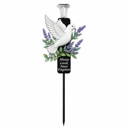 🎖️Solar Cardinal Memorial Stakes for Graves - Metal Cemetery Decorations with LED Light