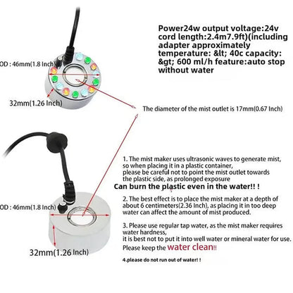 ⏳LAST DAY SALE ONLY ￡11.99!!🎃🔥Mist Maker Ultrasonic Fogger – Indoor/outdoor Landscaping & Halloween Decoration
