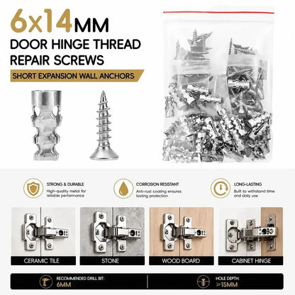 🛠️🔩Self Drilling Drywall Anchors with Screws Kit🪨 Easy Install Wall Fixing Accessories