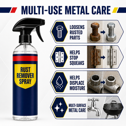 🔥Rust Remover Spray – Multi‑Use Metal Care for Taps, Fixtures, Hinges & Outdoor Grills