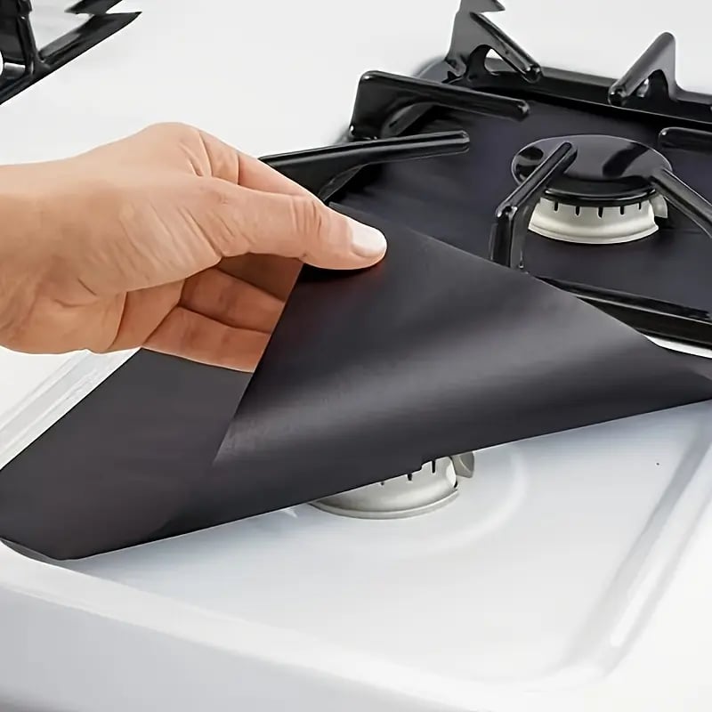 🔥Last Day 50% OFF🏆4-Piece Reusable Non-Stick Gas Stove Burner Covers – Heat-Resistant & Washable