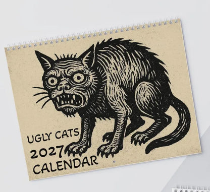 🔥Chonky & Chaotic: The 2027 Ugly Cat Wall Calendar