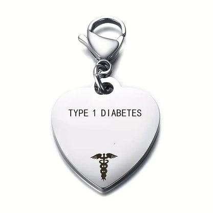 🔥💝Unique Heart-Shaped Medical ID Pendant Keyring🏥