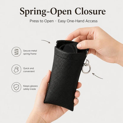 Soft PU Leather Sunglasses Pouch Elastic Opening Eyeglasses Bag✨Buy 1 Get 1 Free(2 Pcs)