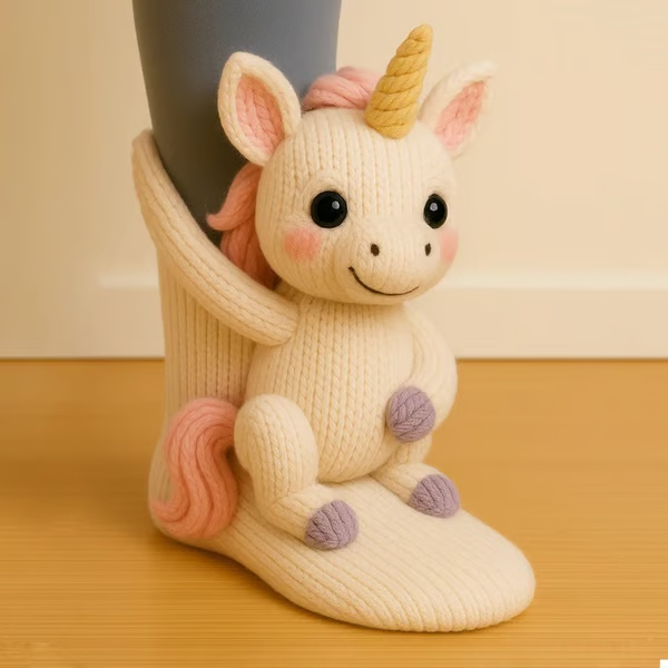 Cosy 3D Knit Animal Socks, Cute & Comfy for You or a Lovely Gift 💝