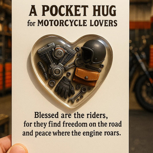 Motorcycle Lover’s Pocket Hug Keepsake: Carry the Spirit of the Road Everywhere 🏍️❤️
