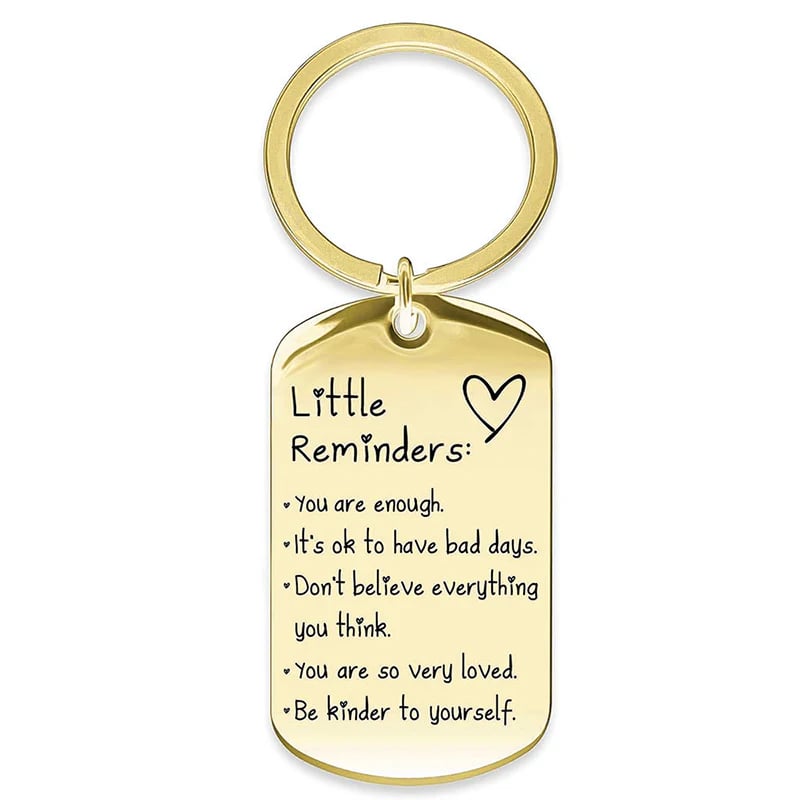 Engraved Inspirational Stainless Steel Keychain