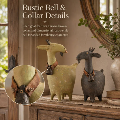 🐾Whimsical Farmhouse Goat Figurines
