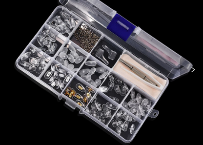 🥳2026 HOT SALE🥳💞50K+ SOLD!👓🛠️Eyeglass Nose Pad Repair Kit – Replace worn pads & rusty screws at home. No optician fees – keep your glasses comfy & secure! 🔧✨