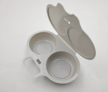 ⏰⏰ Microwave Egg Poacher – Dual-Cavity Steamer, Rapid Heating, Non-Stick PP – Ideal for Home, Office & Travel! 🔥