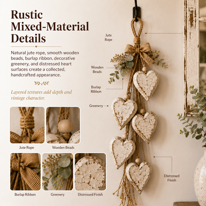 🤎 Hanging Heart Wall Decor