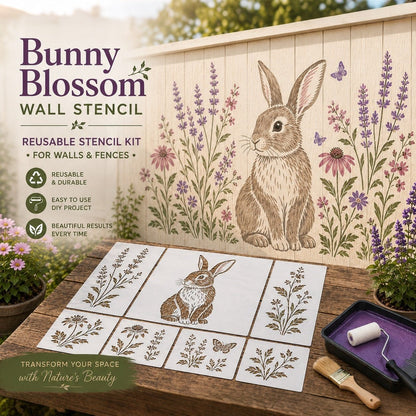 🔥Last Day 50% OFF - 🌿Garden Bloom Wall Stencil Kit | DIY Garden Painting Templates for Every Space