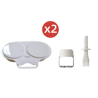 🍳 BUY 1 GET 1 FREE! ✨ Dual Cavity Microwave Egg Poacher – Quick Oil-Free Cooking, Food-Grade PP & Versatile Kitchen Essential 💫