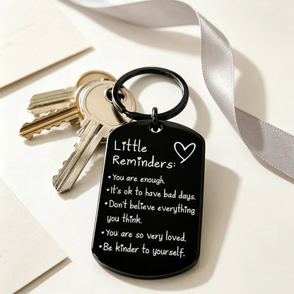 Engraved Inspirational Stainless Steel Keychain