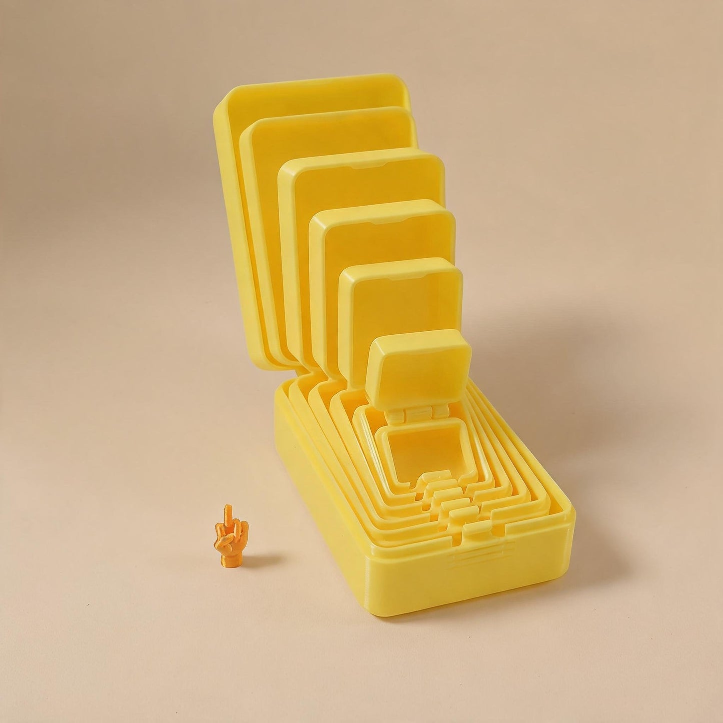 🖕Nested Middle Finger Prank Gift Box, 6-Layer Never Ending Surprise Gag Box