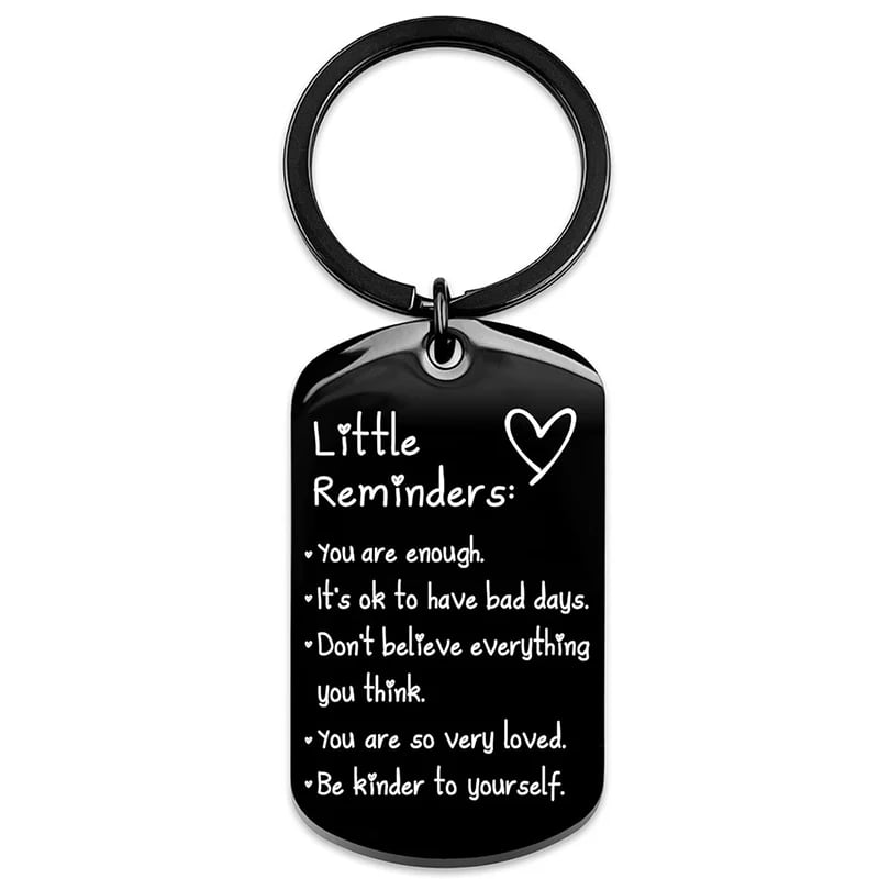 Engraved Inspirational Stainless Steel Keychain