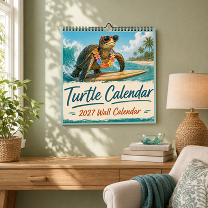 🐢 Ride the Waves Through 2027｜Turtle Wall Calendar