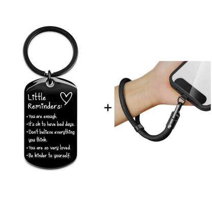 Engraved Inspirational Stainless Steel Keychain