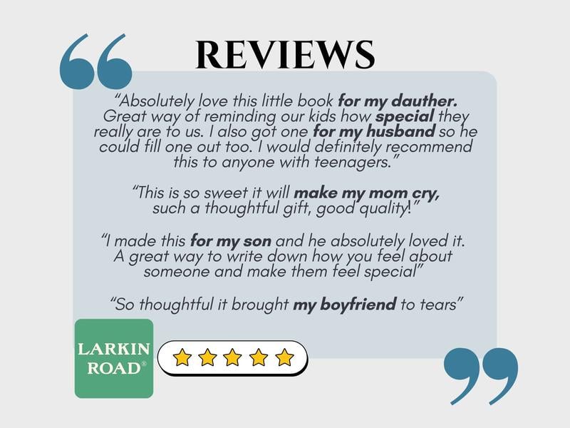 📚Just A Few Things I Love About You (With All My Heart) Fill In The Blank Gift Book❤️