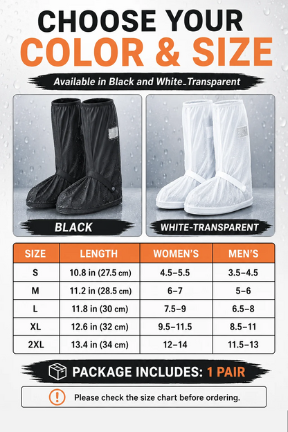 🌧️ Reusable Waterproof Boot Covers for Rain, Mud & Snow
