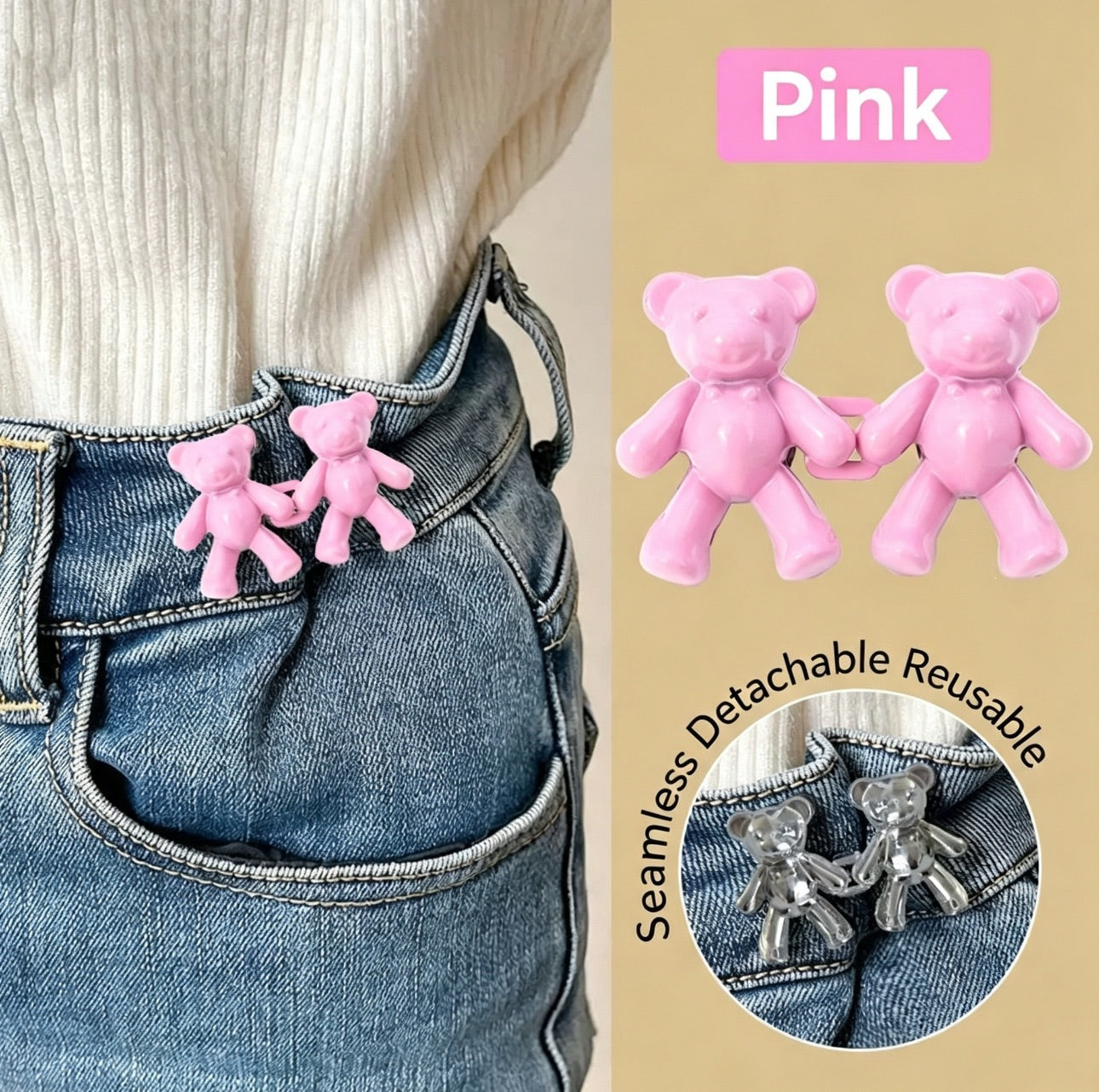 Bear-Shaped Belt Buckle, A Magical Tool For Adjusting Waist Size.