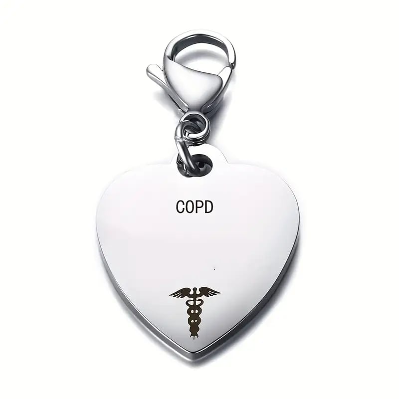 🔥💝Unique Heart-Shaped Medical ID Pendant Keyring🏥