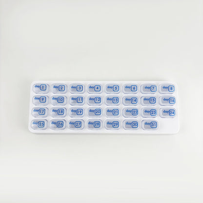 💊31 Days Pill Box-Monthly Pill Organizer-Arthritis-Friendly Easy-Open Lids